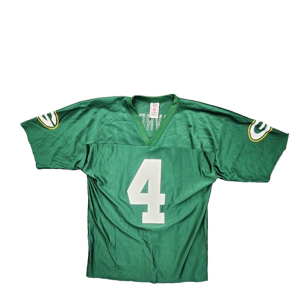 Vintage Brett Favre Green Bay Packers NFL Jersey Mens Large Green #4‎ Football